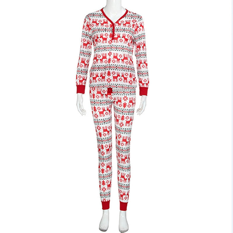 Winter pajamas Christmas snowflake matching pajamas for the whole family