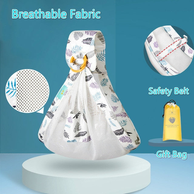 Cotton Wrap Sling Carrier Newborn Safety Ring Baby Carrier Comfortable Infant Kangaroo Bag