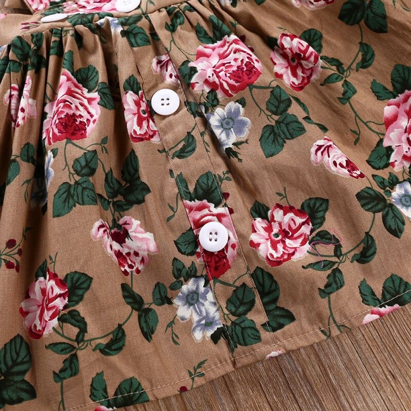 Short Sleeve Flare Romper + Floral Print Dress +Bow Headband