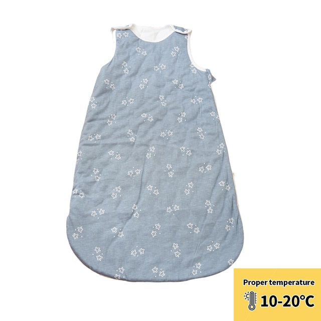Happyflute Baby Sleeping Bag 1.0Tog Bamboo Cotton Print Vest Sleep Sack For 0-2 years Newborn Baby