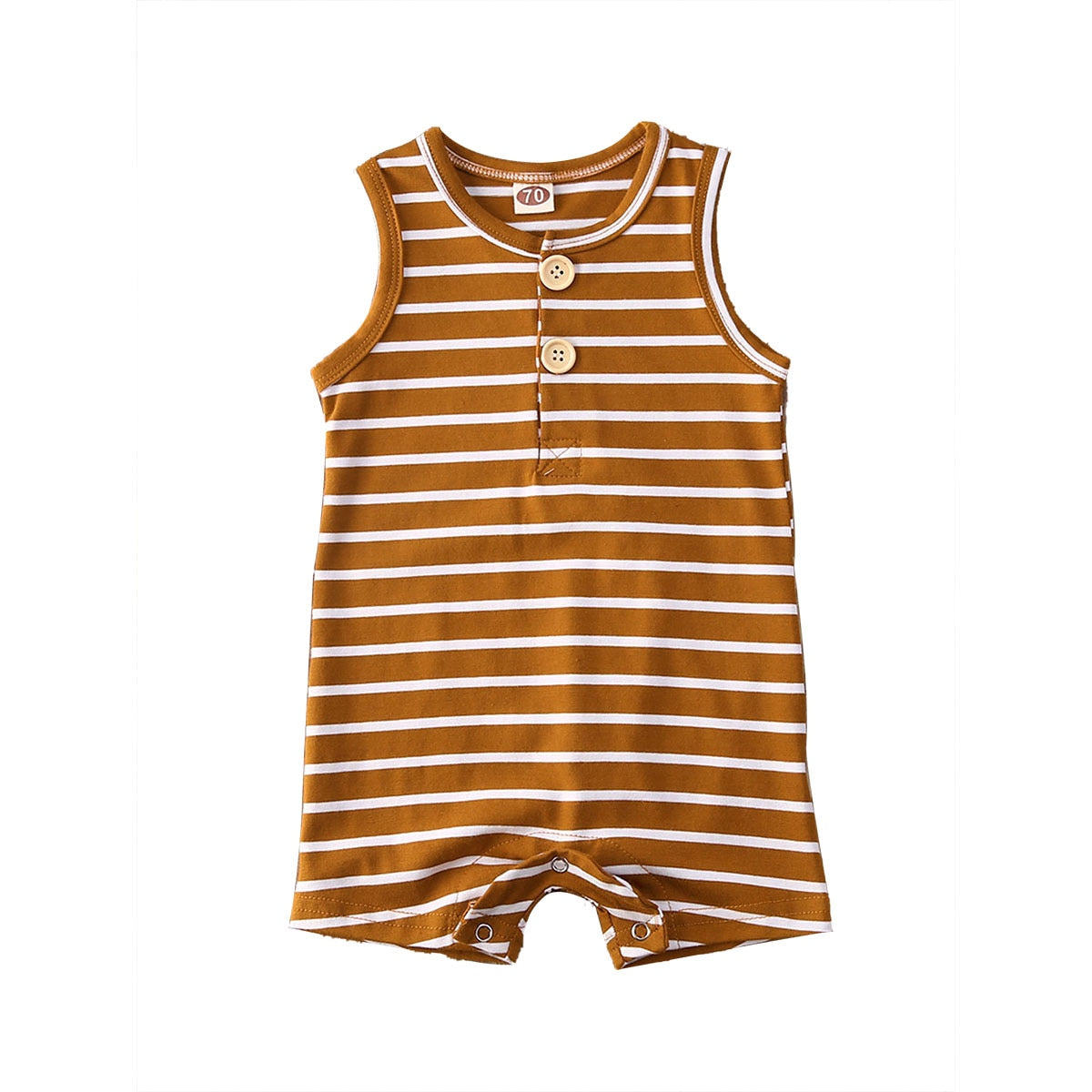 Infant Baby Boy Girl Striped Romper Clothes Sleeveless Striped Summer Outfit Jumpsuit
