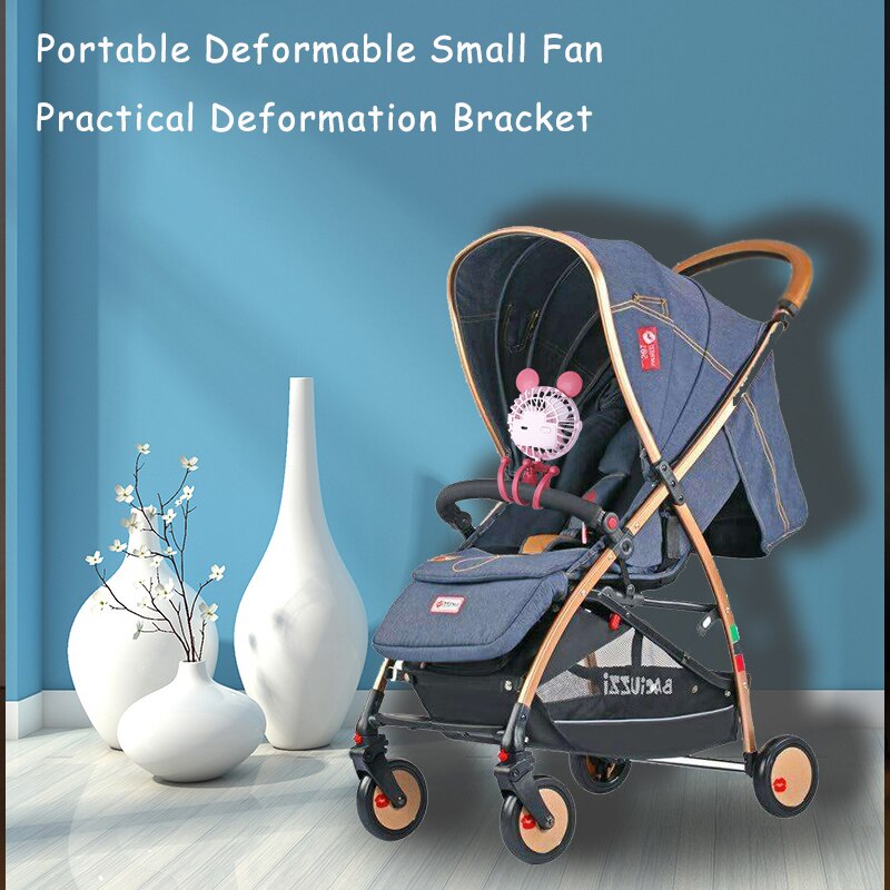 Stroller Fan Portable Desk Handheld Baby Bed Car Seat Fan USB Rechargeable Fan Baby Stroller Accessories Fan For Baby Stroller