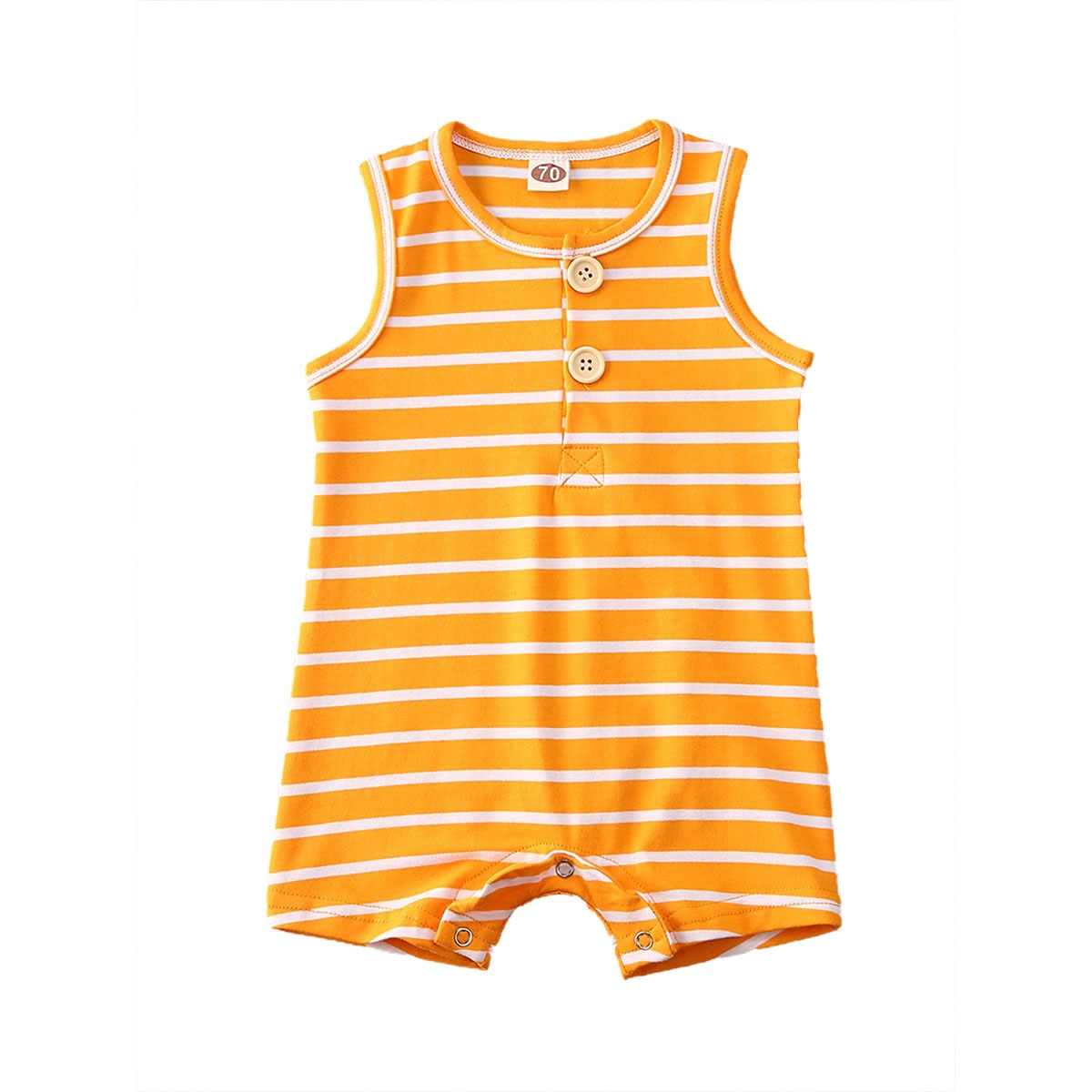 Infant Baby Boy Girl Striped Romper Clothes Sleeveless Striped Summer Outfit Jumpsuit