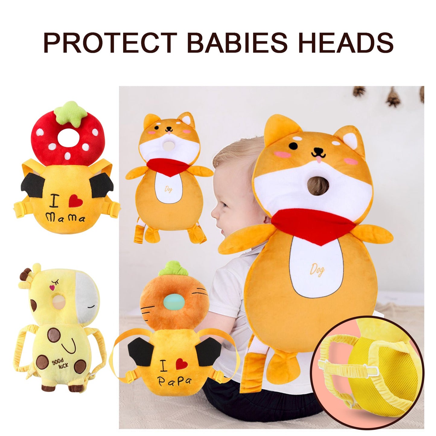 Head Protector Backpack Pillow