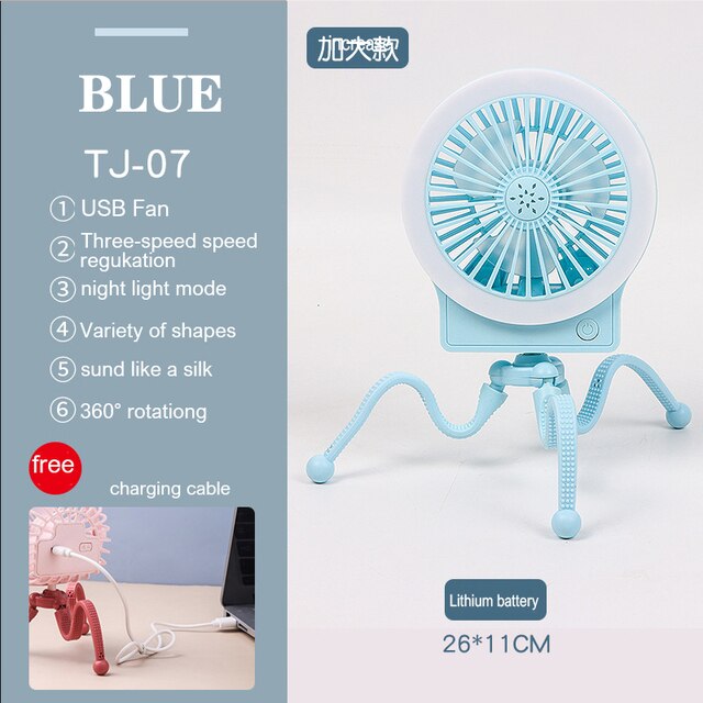 Stroller Fan Portable Desk Handheld Baby Bed Car Seat Fan USB Rechargeable Fan Baby Stroller Accessories Fan For Baby Stroller