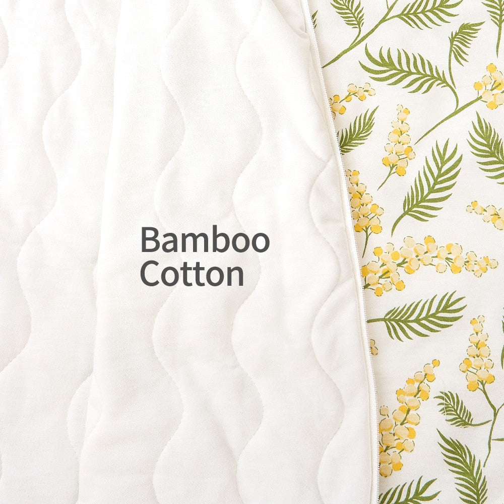 Happyflute Baby Sleeping Bag 1.0Tog Bamboo Cotton Print Vest Sleep Sack For 0-2 years Newborn Baby