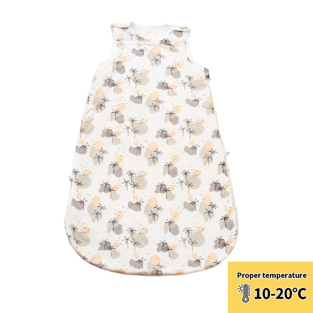Happyflute Baby Sleeping Bag 1.0Tog Bamboo Cotton Print Vest Sleep Sack For 0-2 years Newborn Baby