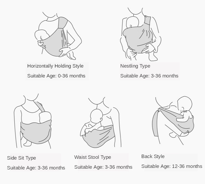 Cotton Wrap Sling Carrier Newborn Safety Ring Baby Carrier Comfortable Infant Kangaroo Bag