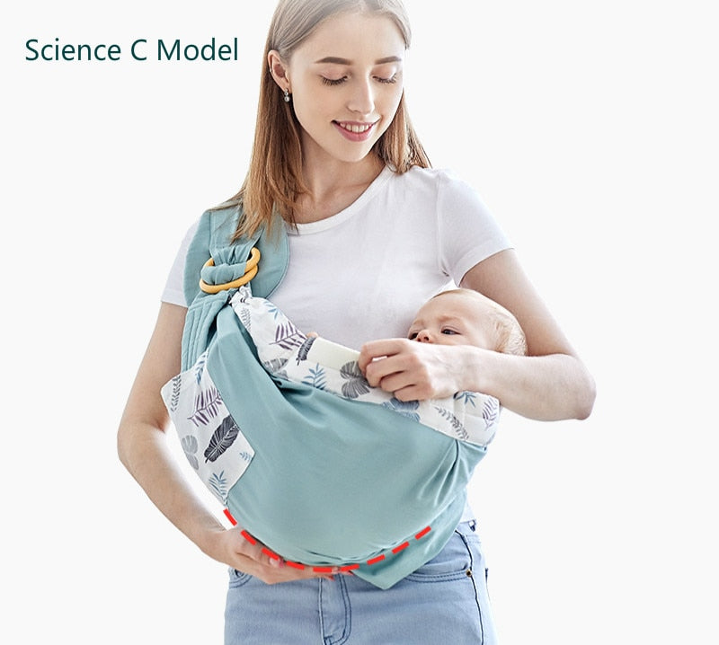 Cotton Wrap Sling Carrier Newborn Safety Ring Baby Carrier Comfortable Infant Kangaroo Bag