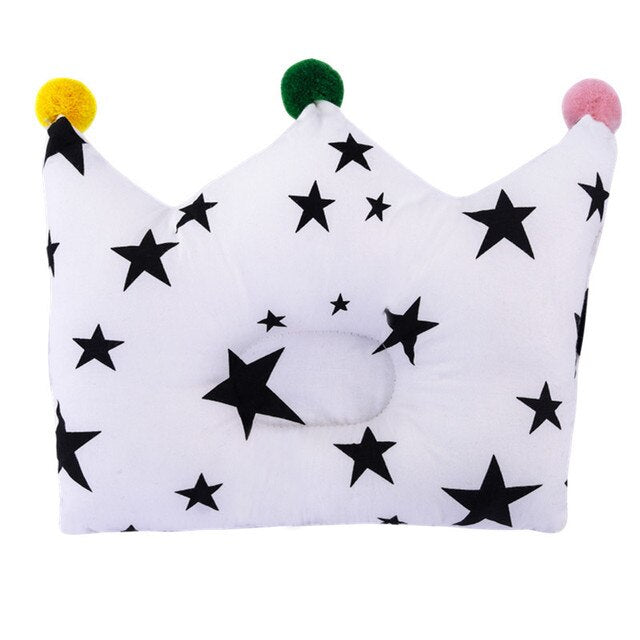 Newborn Baby Shaping Pillow Cute Crown Shape Backrest Cushion 0-1 Years Old Anti-head Correction Pillow Baby Bedding
