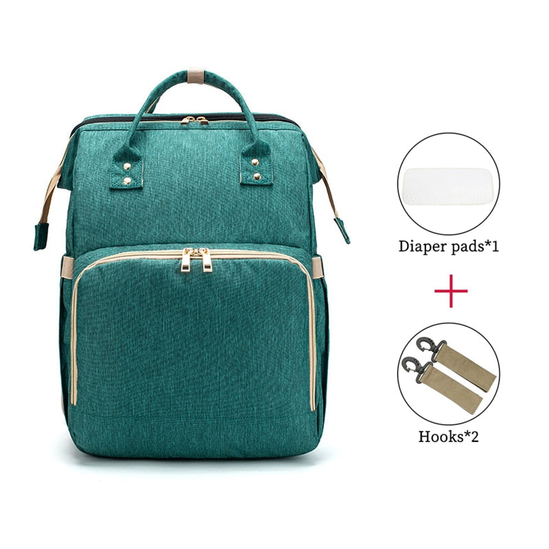 Fashion New Diaper Bags Backpack Multifunctional Foldable Baby Bed Crib Bag Large Capacity Stroller Bag Insulation Nursing