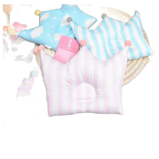Newborn Baby Shaping Pillow Cute Crown Shape Backrest Cushion 0-1 Years Old Anti-head Correction Pillow Baby Bedding