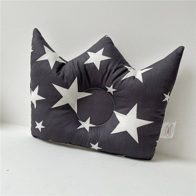 Newborn Baby Shaping Pillow Cute Crown Shape Backrest Cushion 0-1 Years Old Anti-head Correction Pillow Baby Bedding