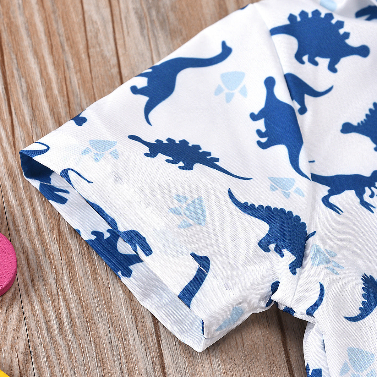Baby Boy Clothes With Beret Newborn Baby Clothes 0 3 Months Summer Cotton Dinosaur Print Jumpsuit + Suspender Shorts Kid Outfit