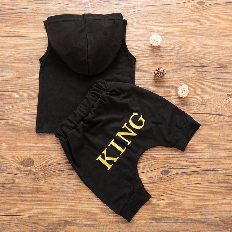 Sleeveless king Black Sweatshirt