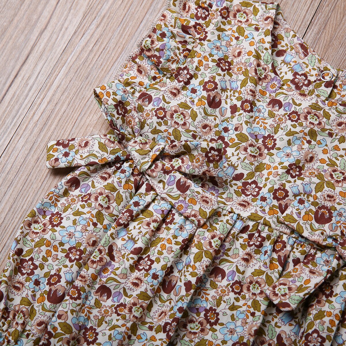 Summer Flower Ruffles Romper