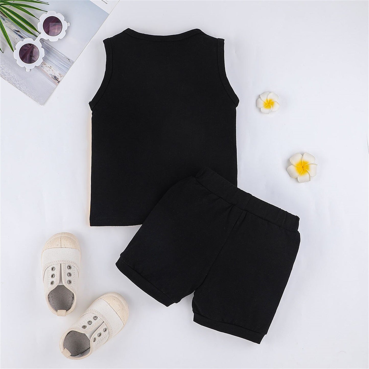 we are mama's boys Sleeveless Tops+Ripped Short Pants