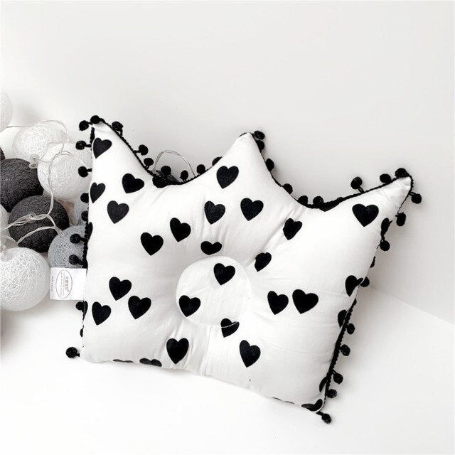 Newborn Baby Shaping Pillow Cute Crown Shape Backrest Cushion 0-1 Years Old Anti-head Correction Pillow Baby Bedding