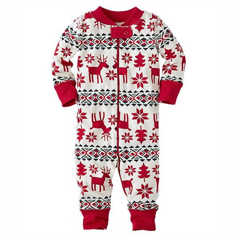 Winter pajamas Christmas snowflake matching pajamas for the whole family