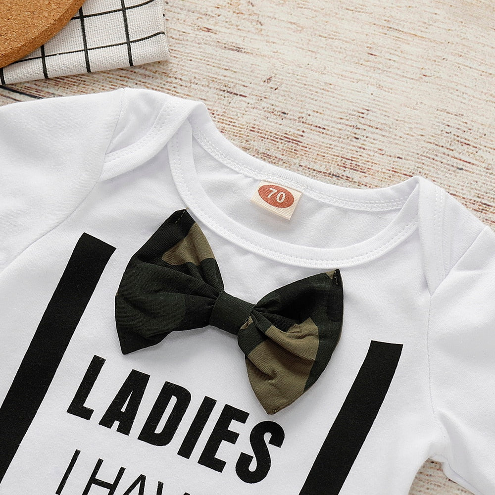 "ladies i have arrived" 3pcs camo outfit