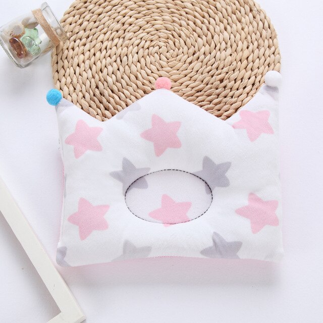 Newborn Baby Shaping Pillow Cute Crown Shape Backrest Cushion 0-1 Years Old Anti-head Correction Pillow Baby Bedding