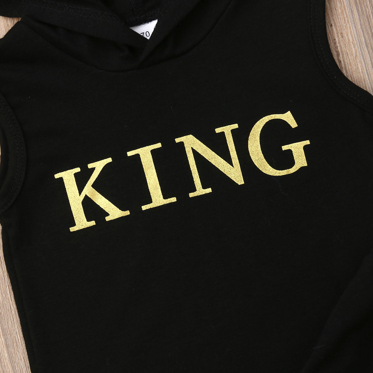 Sleeveless king Black Sweatshirt