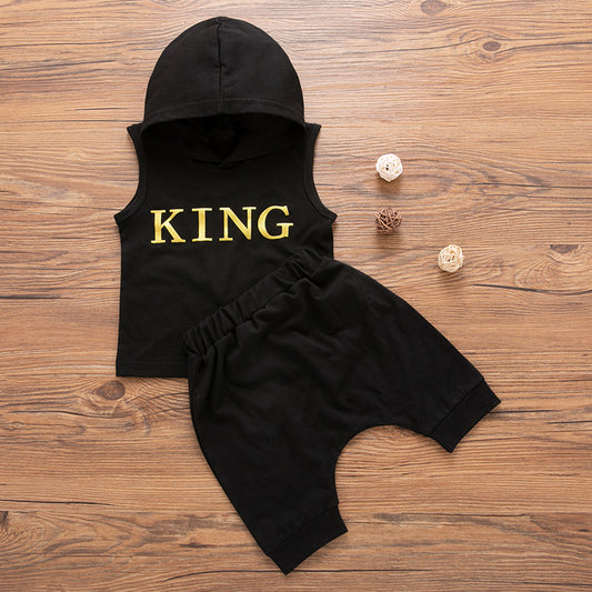 Sleeveless king Black Sweatshirt