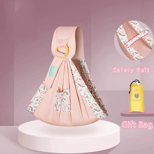 Cotton Wrap Sling Carrier Newborn Safety Ring Baby Carrier Comfortable Infant Kangaroo Bag