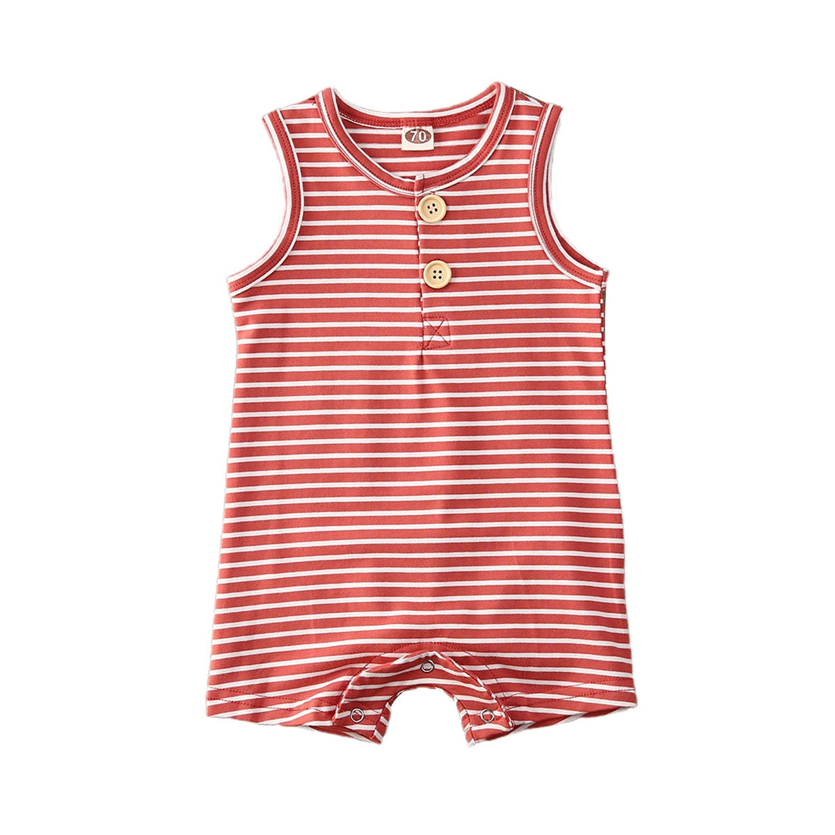 Infant Baby Boy Girl Striped Romper Clothes Sleeveless Striped Summer Outfit Jumpsuit