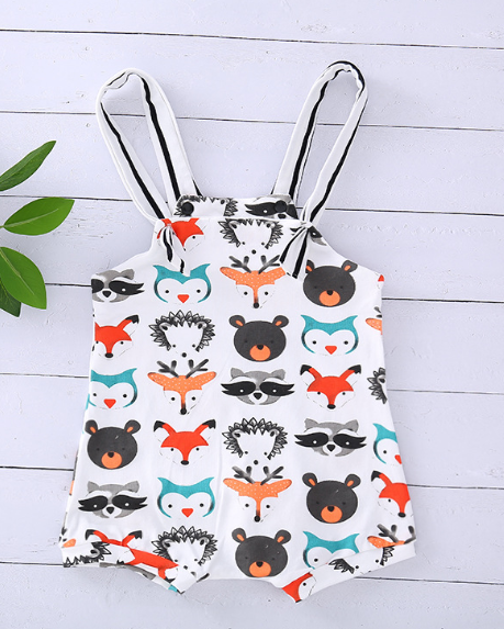 Woodland Friends Summer Romper for Boys & Girl