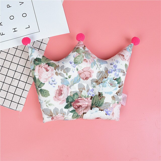 Newborn Baby Shaping Pillow Cute Crown Shape Backrest Cushion 0-1 Years Old Anti-head Correction Pillow Baby Bedding