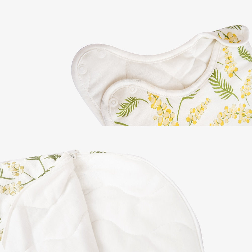 Happyflute Baby Sleeping Bag 1.0Tog Bamboo Cotton Print Vest Sleep Sack For 0-2 years Newborn Baby