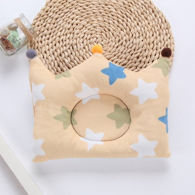 Newborn Baby Shaping Pillow Cute Crown Shape Backrest Cushion 0-1 Years Old Anti-head Correction Pillow Baby Bedding