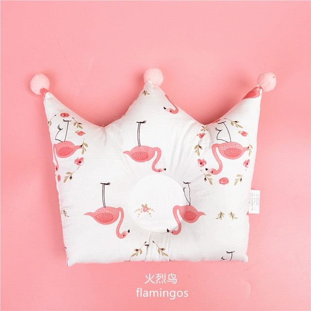 Newborn Baby Shaping Pillow Cute Crown Shape Backrest Cushion 0-1 Years Old Anti-head Correction Pillow Baby Bedding
