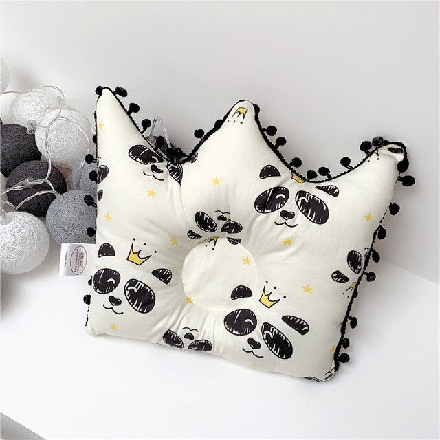 Newborn Baby Shaping Pillow Cute Crown Shape Backrest Cushion 0-1 Years Old Anti-head Correction Pillow Baby Bedding