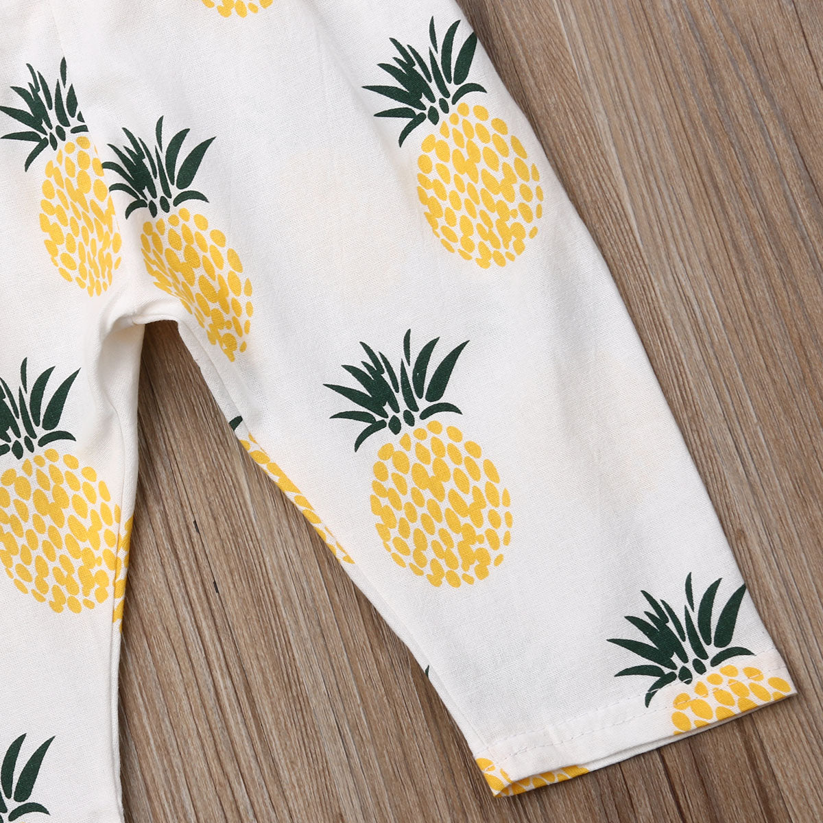 Pineapple Ruffle Romper Jumpsuit & Headband 2Pcs