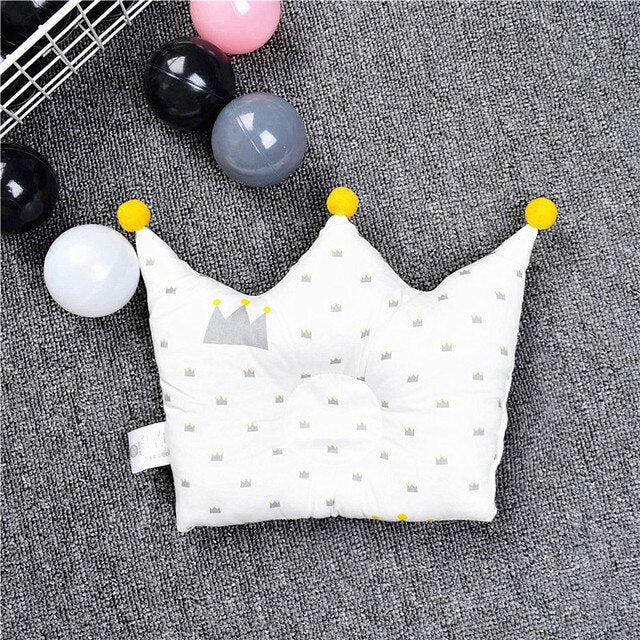 Newborn Baby Shaping Pillow Cute Crown Shape Backrest Cushion 0-1 Years Old Anti-head Correction Pillow Baby Bedding