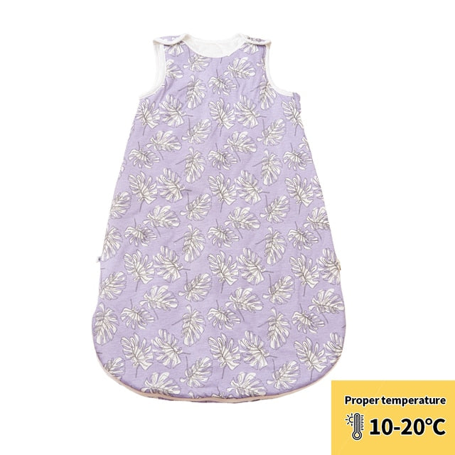 Happyflute Baby Sleeping Bag 1.0Tog Bamboo Cotton Print Vest Sleep Sack For 0-2 years Newborn Baby