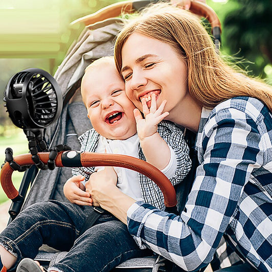 Stroller Fan Portable Desk Handheld Baby Bed Car Seat Fan USB Rechargeable Fan Baby Stroller Accessories Fan For Baby Stroller