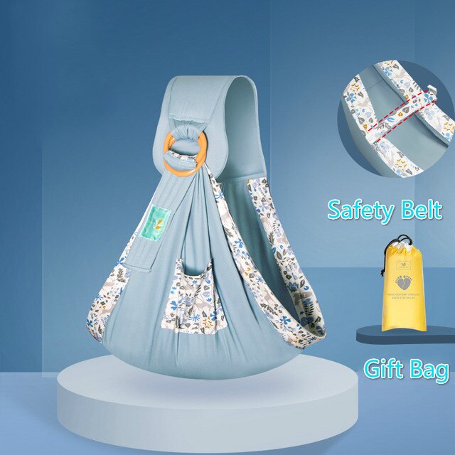 Cotton Wrap Sling Carrier Newborn Safety Ring Baby Carrier Comfortable Infant Kangaroo Bag