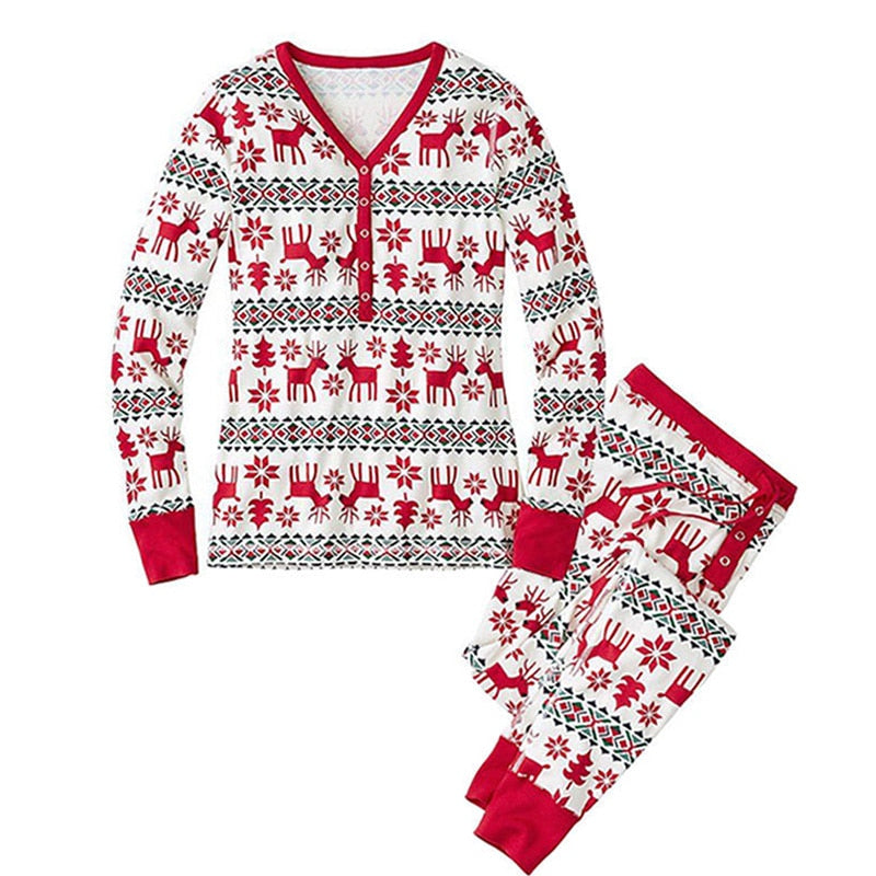 Winter pajamas Christmas snowflake matching pajamas for the whole family