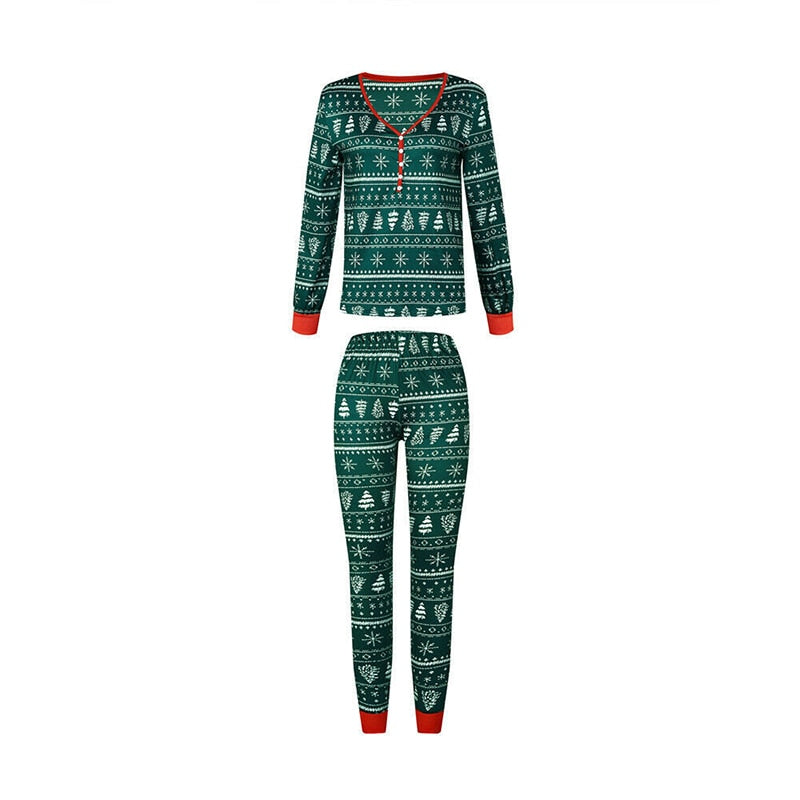 OH Christmas Tree family matching pajamas set