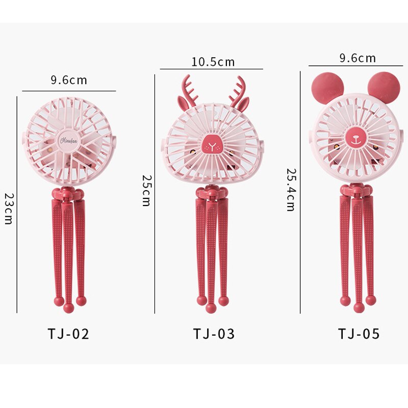 Stroller Fan Portable Desk Handheld Baby Bed Car Seat Fan USB Rechargeable Fan Baby Stroller Accessories Fan For Baby Stroller