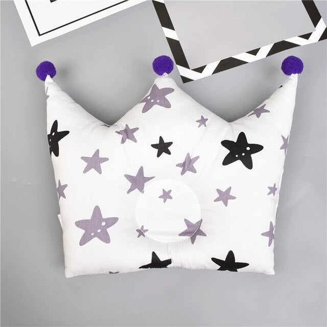 Newborn Baby Shaping Pillow Cute Crown Shape Backrest Cushion 0-1 Years Old Anti-head Correction Pillow Baby Bedding