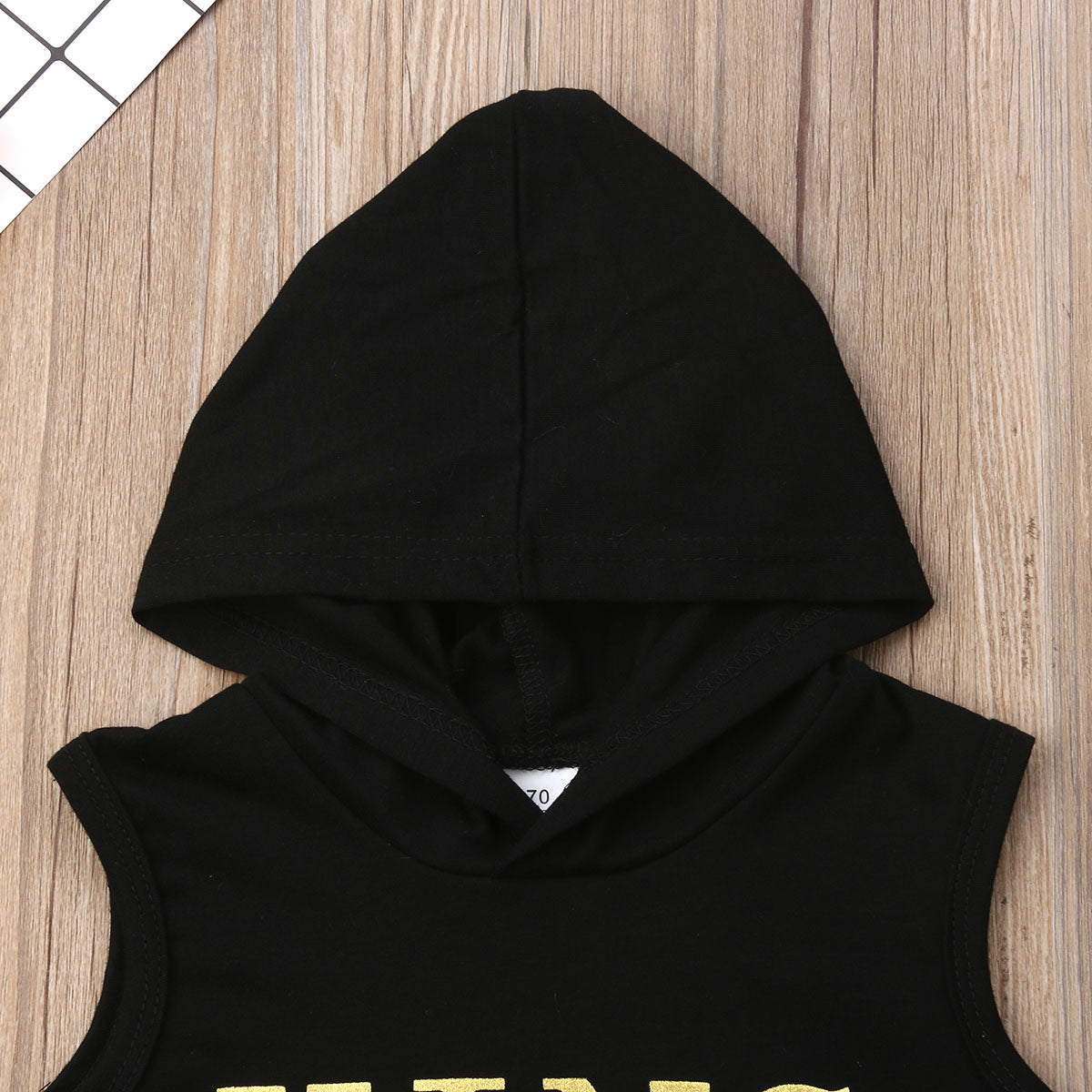 Sleeveless king Black Sweatshirt