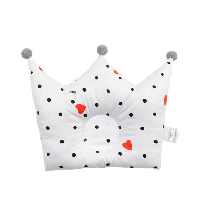 Newborn Baby Shaping Pillow Cute Crown Shape Backrest Cushion 0-1 Years Old Anti-head Correction Pillow Baby Bedding