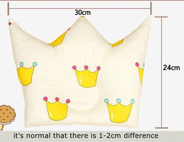 Newborn Baby Shaping Pillow Cute Crown Shape Backrest Cushion 0-1 Years Old Anti-head Correction Pillow Baby Bedding
