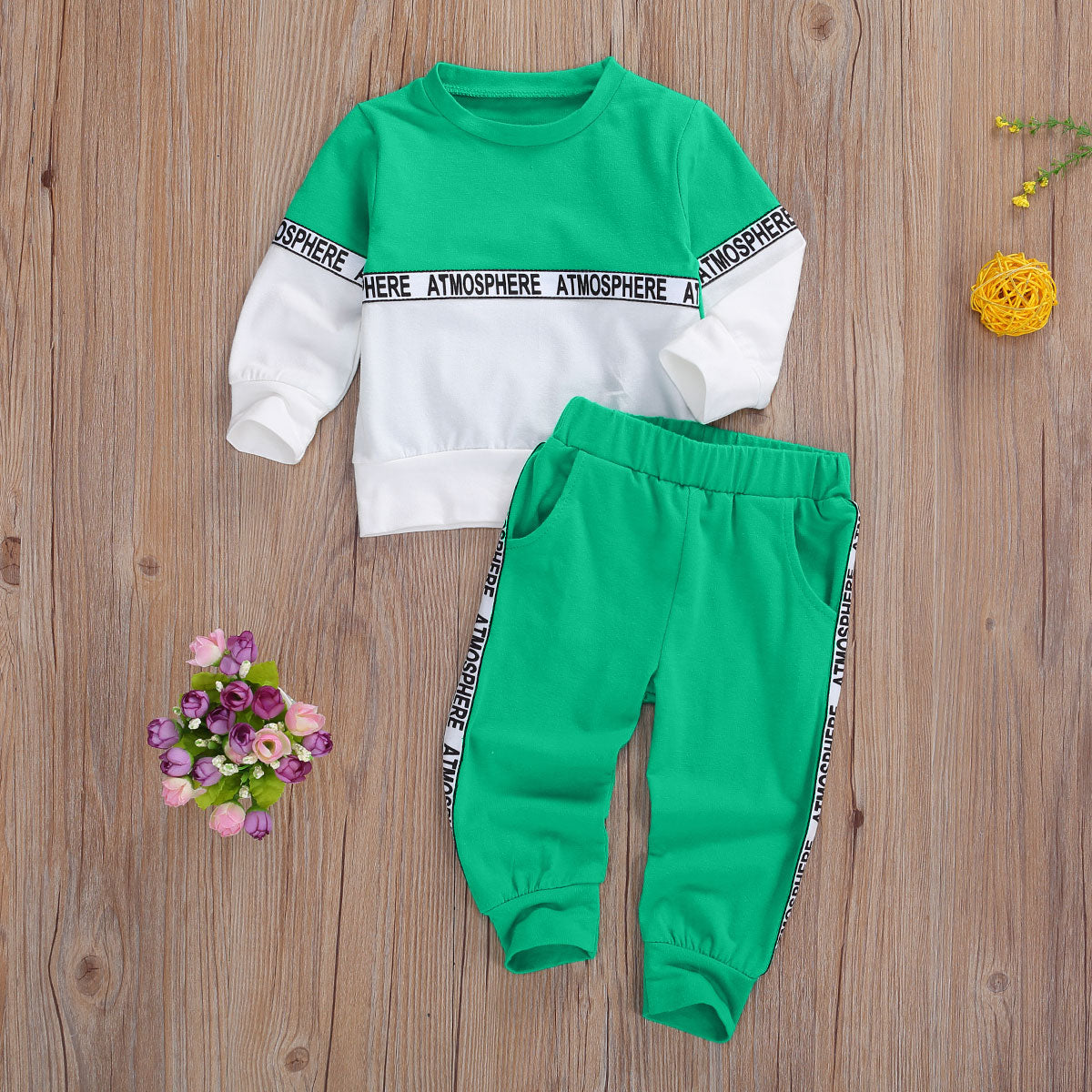 Long-sleeved "Our Atmosphere" jump suit(brown, black, green)