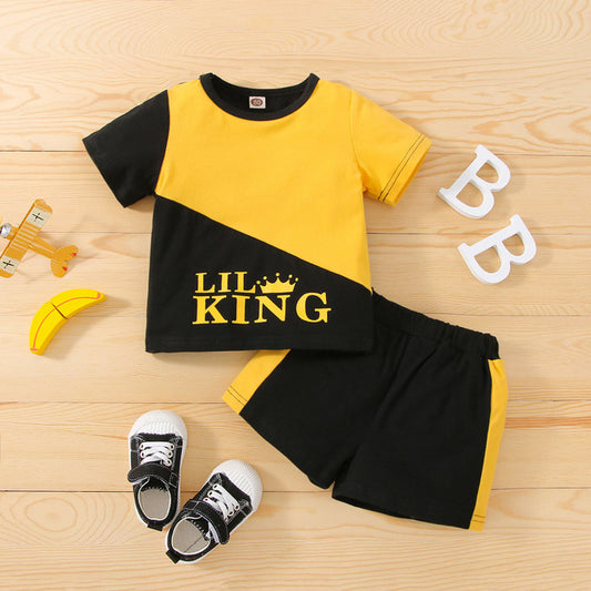 Winter Fall little kings jump suit/ short sleeve outfit