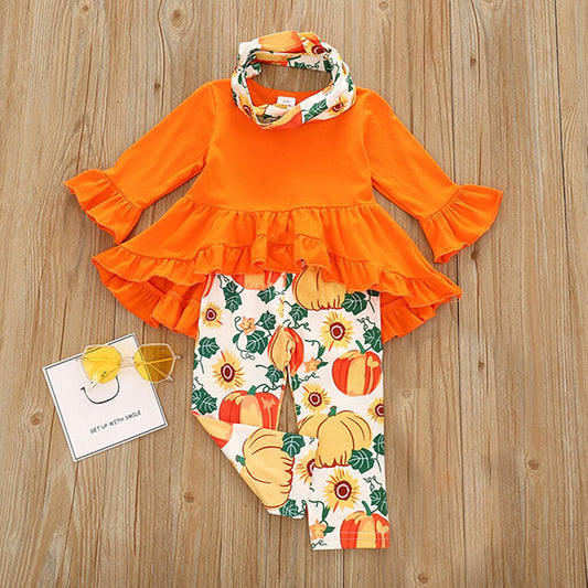 Pumpkin patch long sleeved Tails Dress